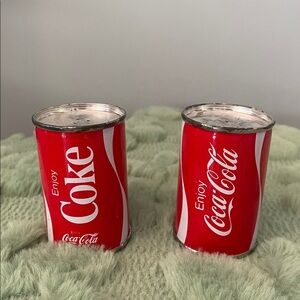 Coca-Cola Classic Red and White Mini Can salt and pepper shakers